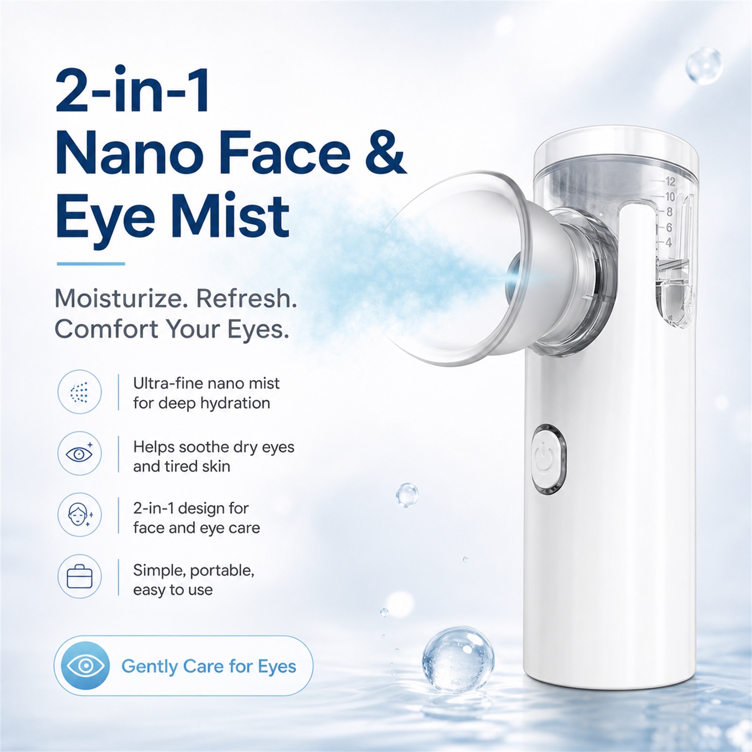 Nano Spray Eye Massage Instrum - đánh giá và giá Face Steamer
