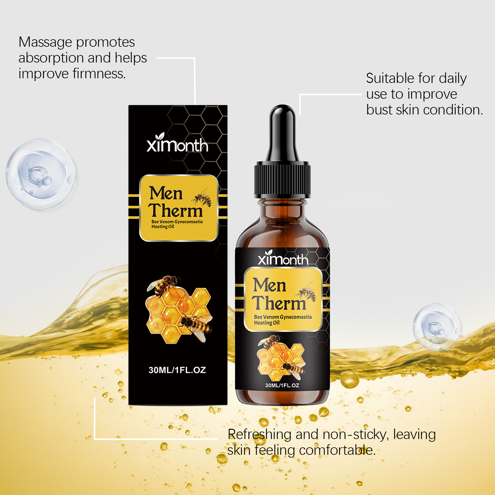 30ml Men's Chest Shaping Serum - đánh giá và giá Body Oil