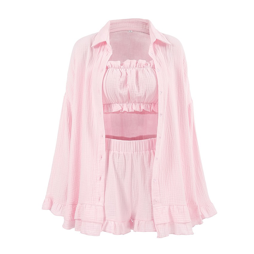 Loose Fit Three Set Long Sleev - đánh giá và giá Bathrobe
