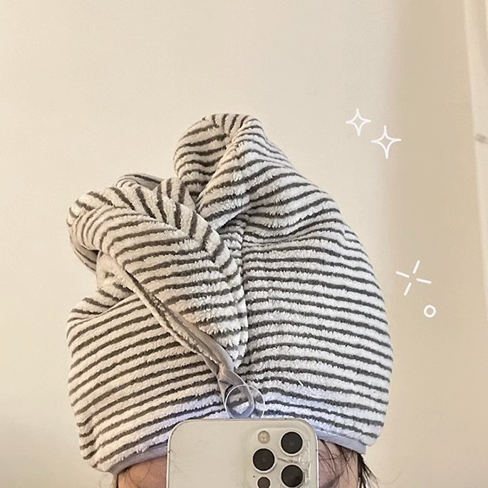 Microfiber Striped Hair Drying - đánh giá và giá Spa Towel